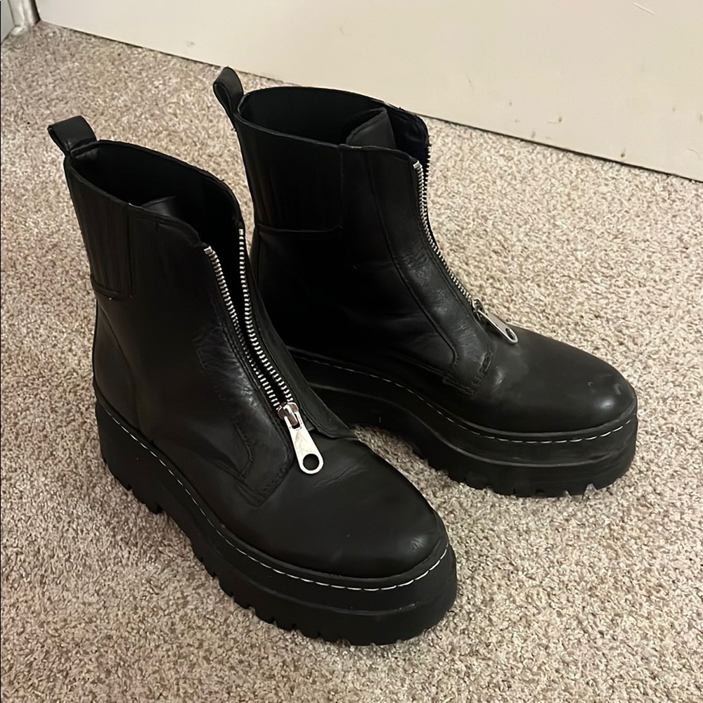 Marc fisher paralee Black Platform Ankle Boots